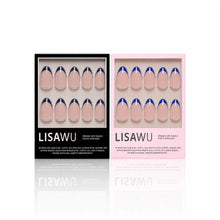 Texas All-Stars press-on nails - almond shape, short length