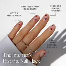 Dear Lover press-on nail design - solid color style detail