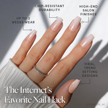 Delicate Touch press-on nails with glazed finish