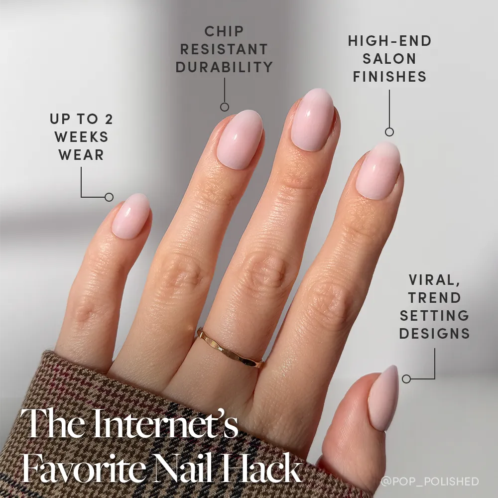 Doll Cheeks press-on nails with glossy finish