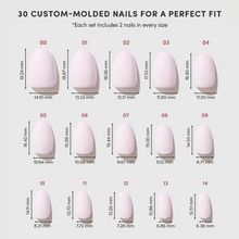 Doll Cheeks press-on nails - oval shape, short length