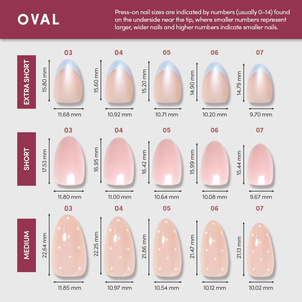 Doll Cheeks press-on nail design - solid color style detail
