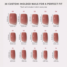 Dusty Pink press-on nail bundle - full set view