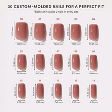 Dusty Pink press-on nail bundle - full set view