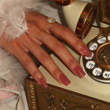 Dusty Pink press-on nail design - jelly style detail
