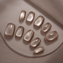 Lisawu Earl Grey Latte Short Square press-on nails style option