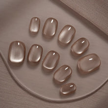 Lisawu Earl Grey Latte Short Square press-on nails style option