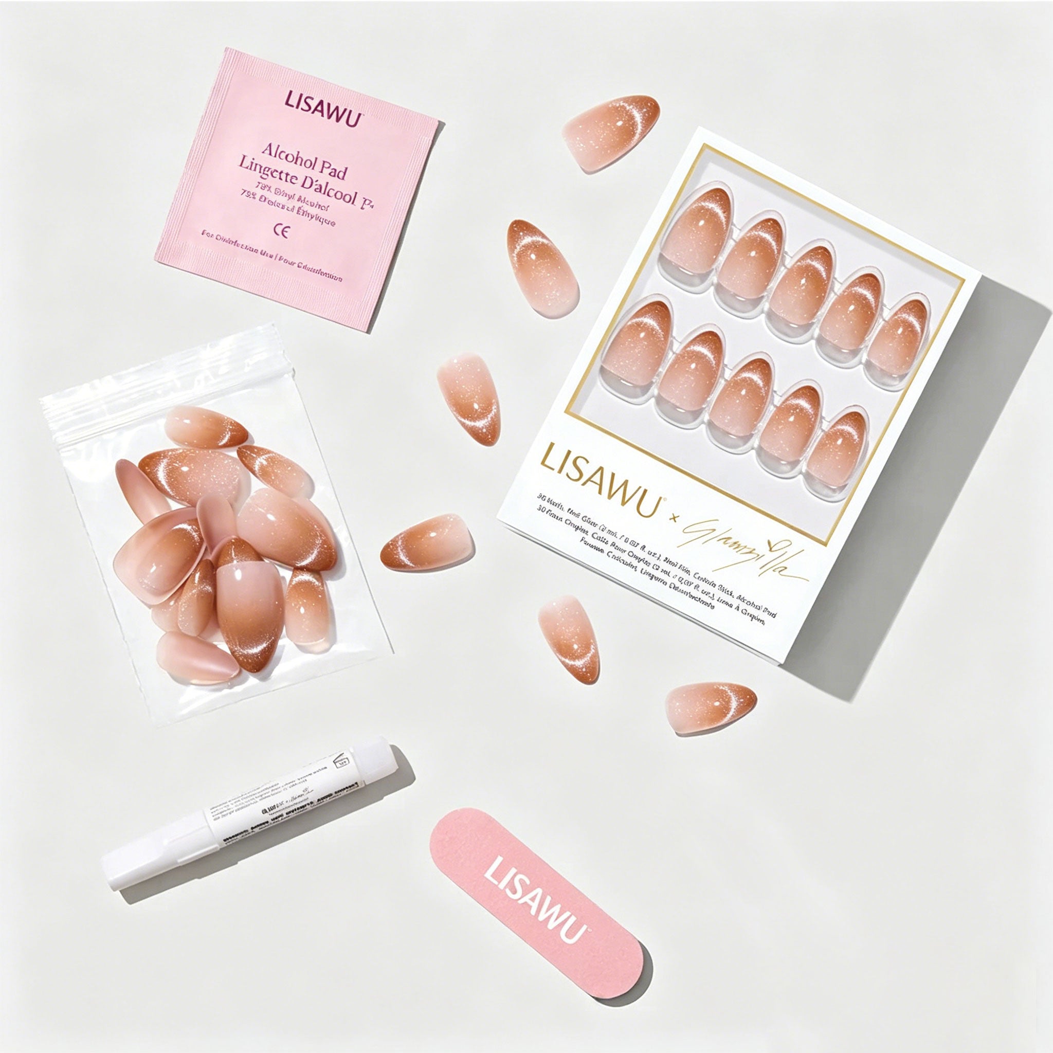 EARNED NOT GIVEN press-on nails - almond shape, short length