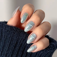 Electric Lover press-on nails in silver shade