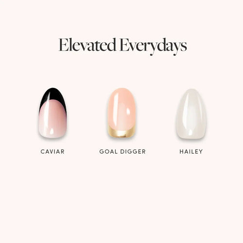 Elevated Everydays press-on nails in black shade