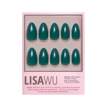 Emerald Green press-on nails with glossy finish