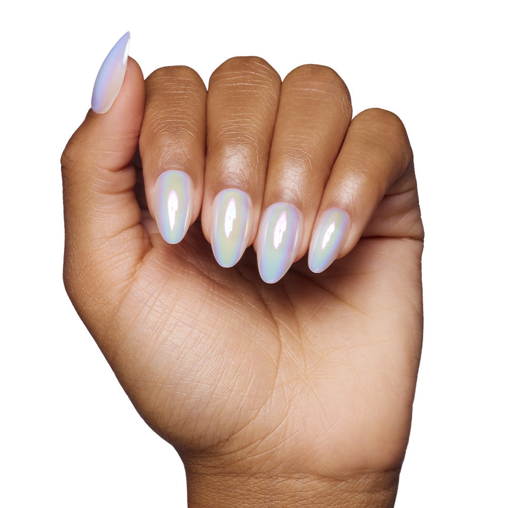Entranced press-on nails in white shade