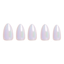 Entranced press-on nail design - chrome style detail