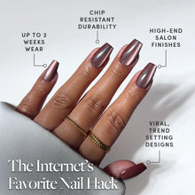 Espresso Glow press-on nail design - solid color style detail