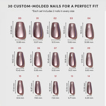Espresso Glow press-on nail design - velvet style detail