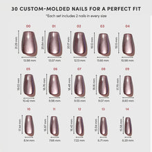 Espresso Glow press-on nail design - velvet style detail