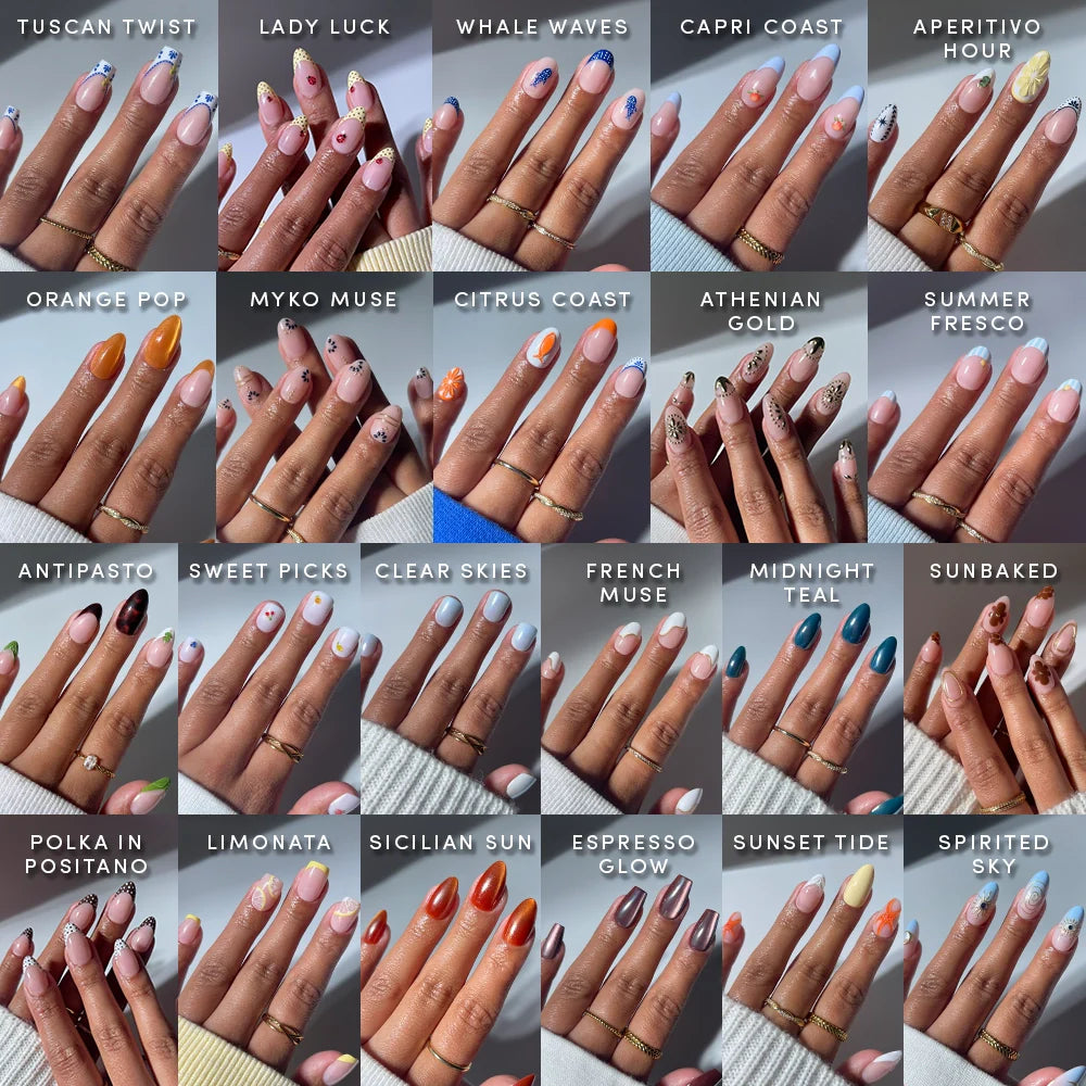 Lisawu Euro Summer Collection press-on nail bundle manicure lifestyle photo