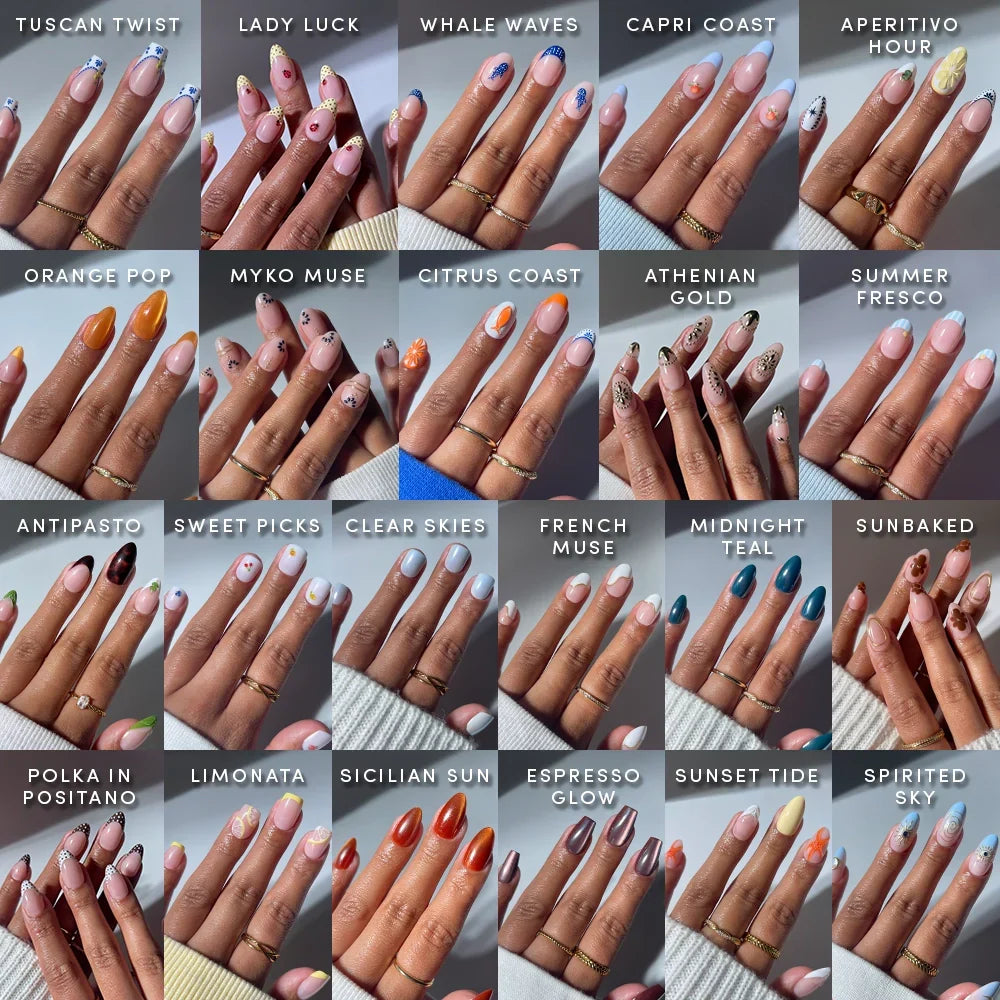 Lisawu Euro Summer Collection press-on nail bundle manicure lifestyle photo