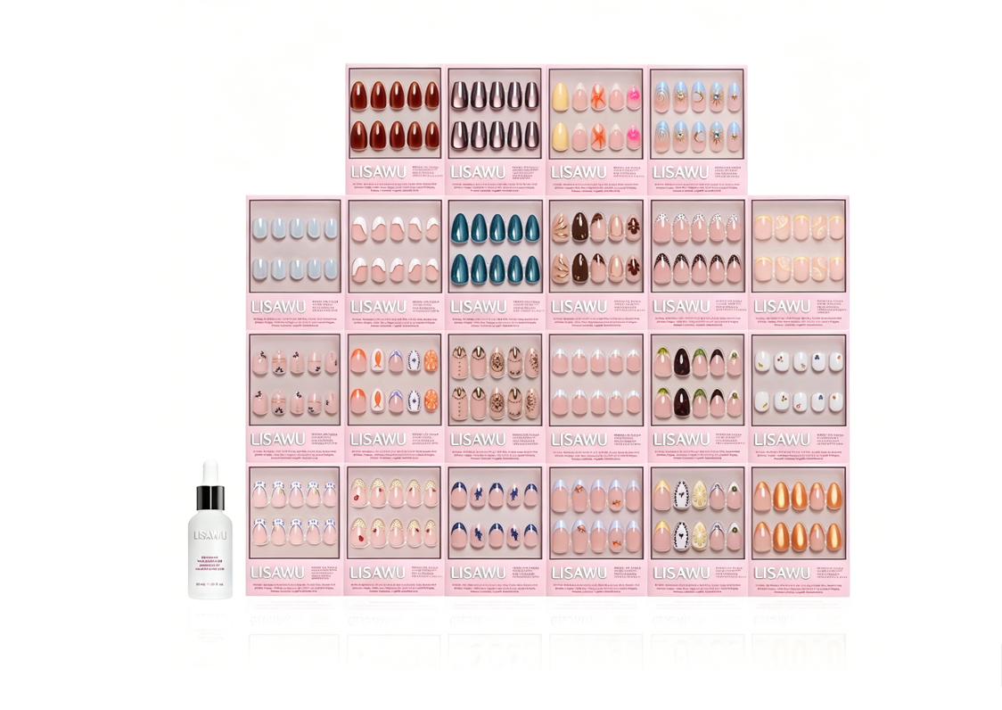 Euro Summer Collection press-on nails in blue shade
