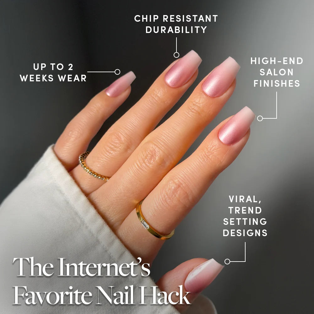 EVERYDAY BEAUTY QUEEN press-on nail design - ombre style detail