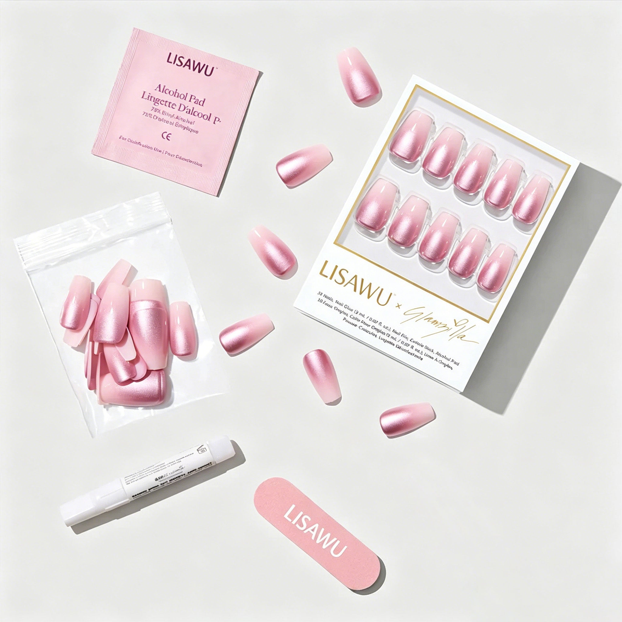 EVERYDAY BEAUTY QUEEN press-on nails - coffin shape, medium length