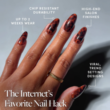 Expensive Taste press-on nails in orange shade