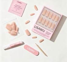 Exposed press-on nails with glossy finish