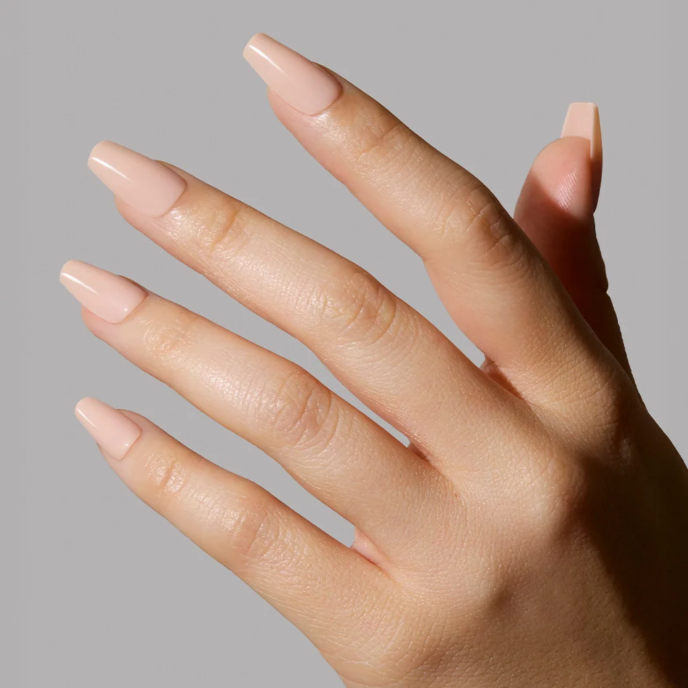 Exposed press-on nail design - solid color style detail