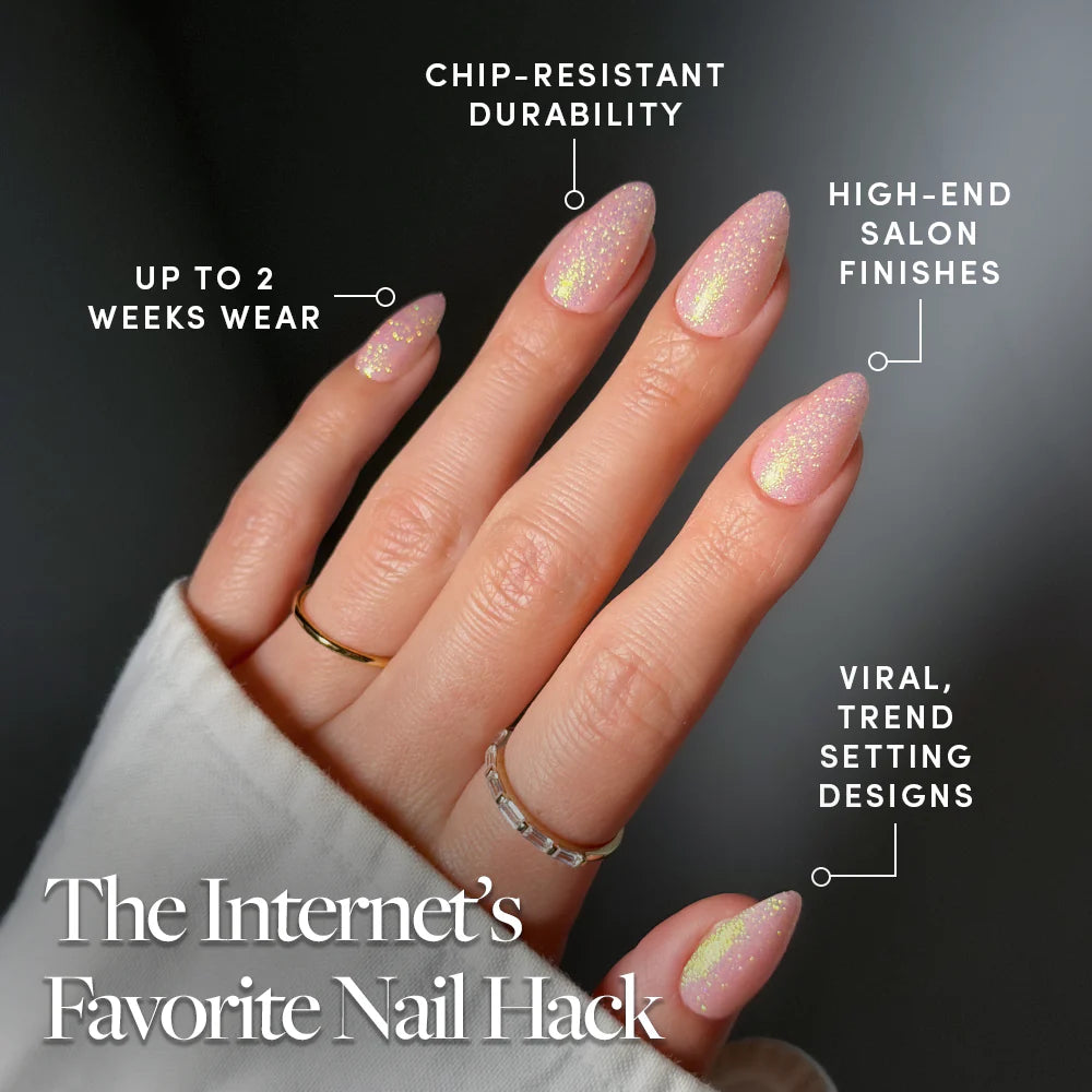 FAIRY FLEXX press-on nail design - solid color style detail