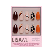 Fall Boo press-on nails in brown shade