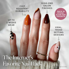 Fall Boo press-on nails with glossy finish