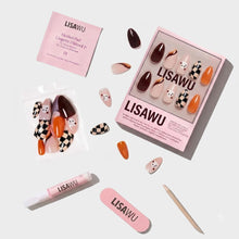 Fall Boo press-on nails - almond shape, short length