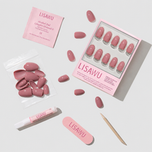 Fall Mauve press-on nail bundle - full set view