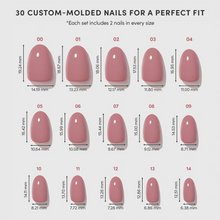 Fall Mauve press-on nail bundle - full set view