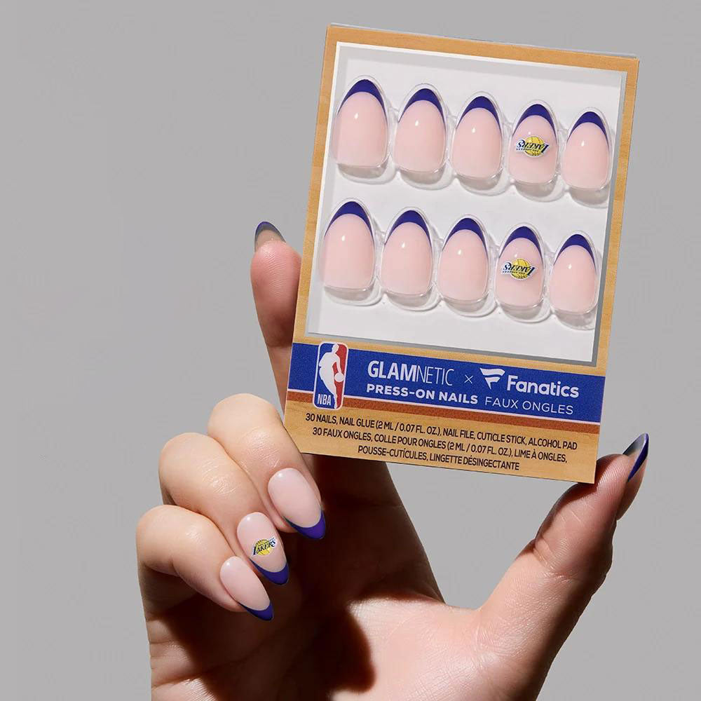 Los Angeles Lakers Press-On Nail Set press-on nails in blue shade