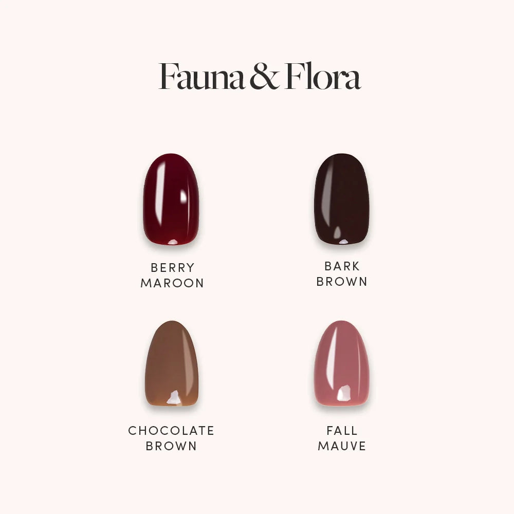 Fauna & Flora press-on nails in brown shade