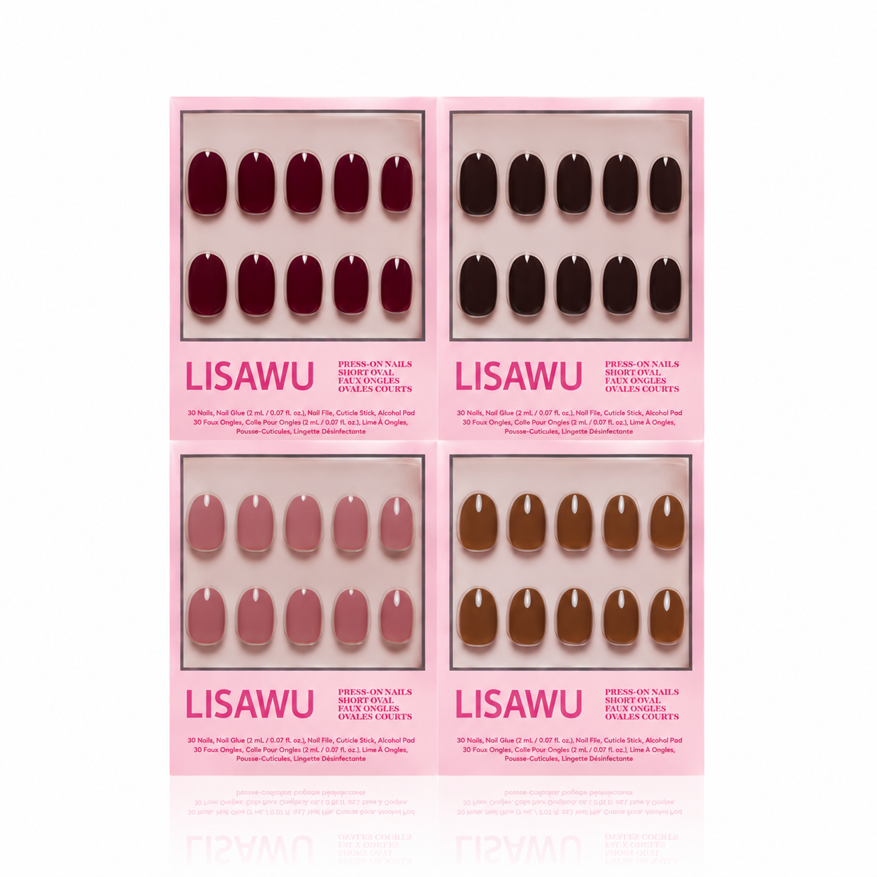 Fauna & Flora press-on nails in pink shade