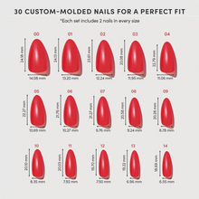 Fearless Red press-on nail design - solid color style detail