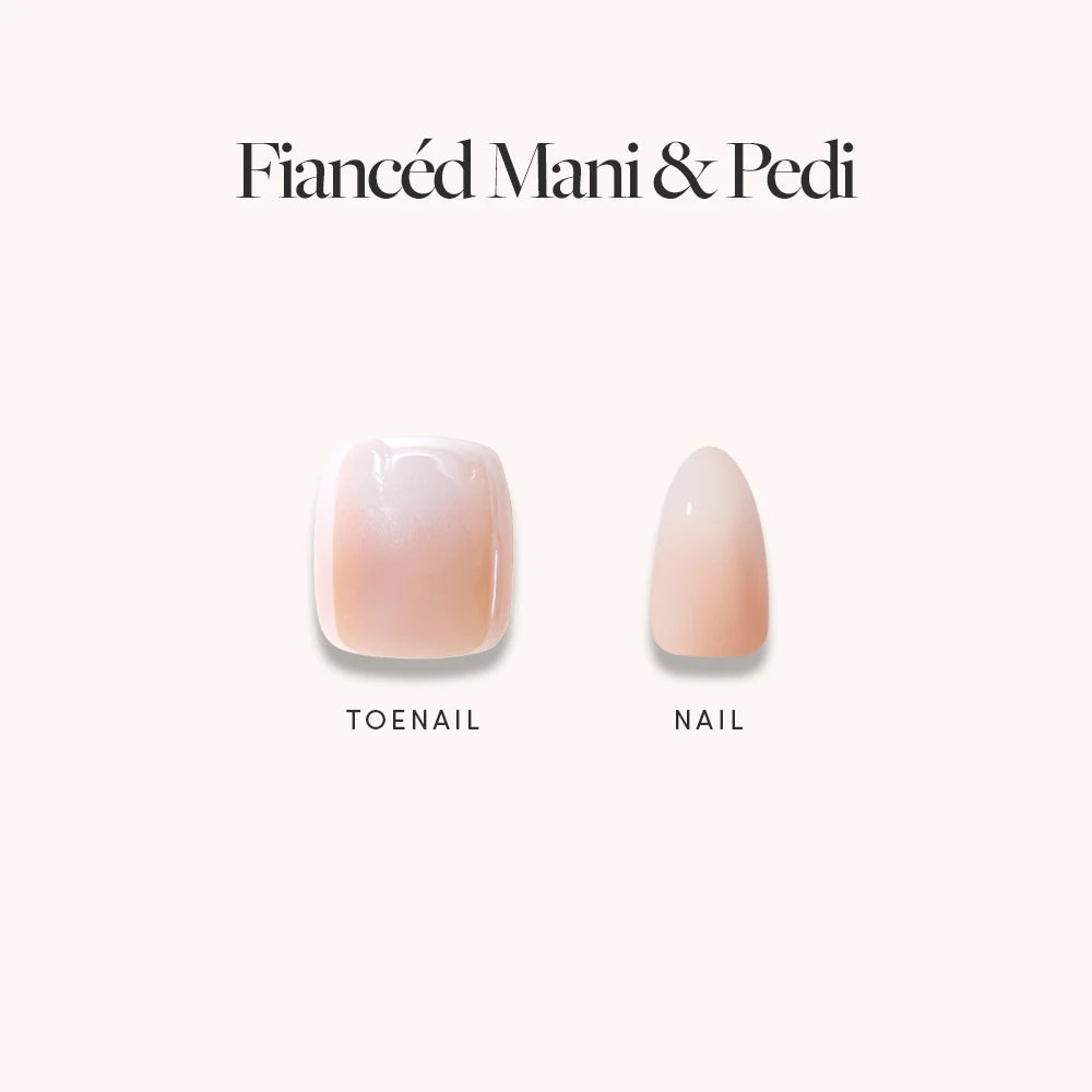 Fiancéd Mani Pedi press-on nails in nude shade