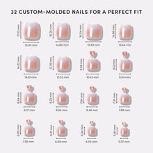 Fiancéd Toenail press-on nails - natural shape, short length