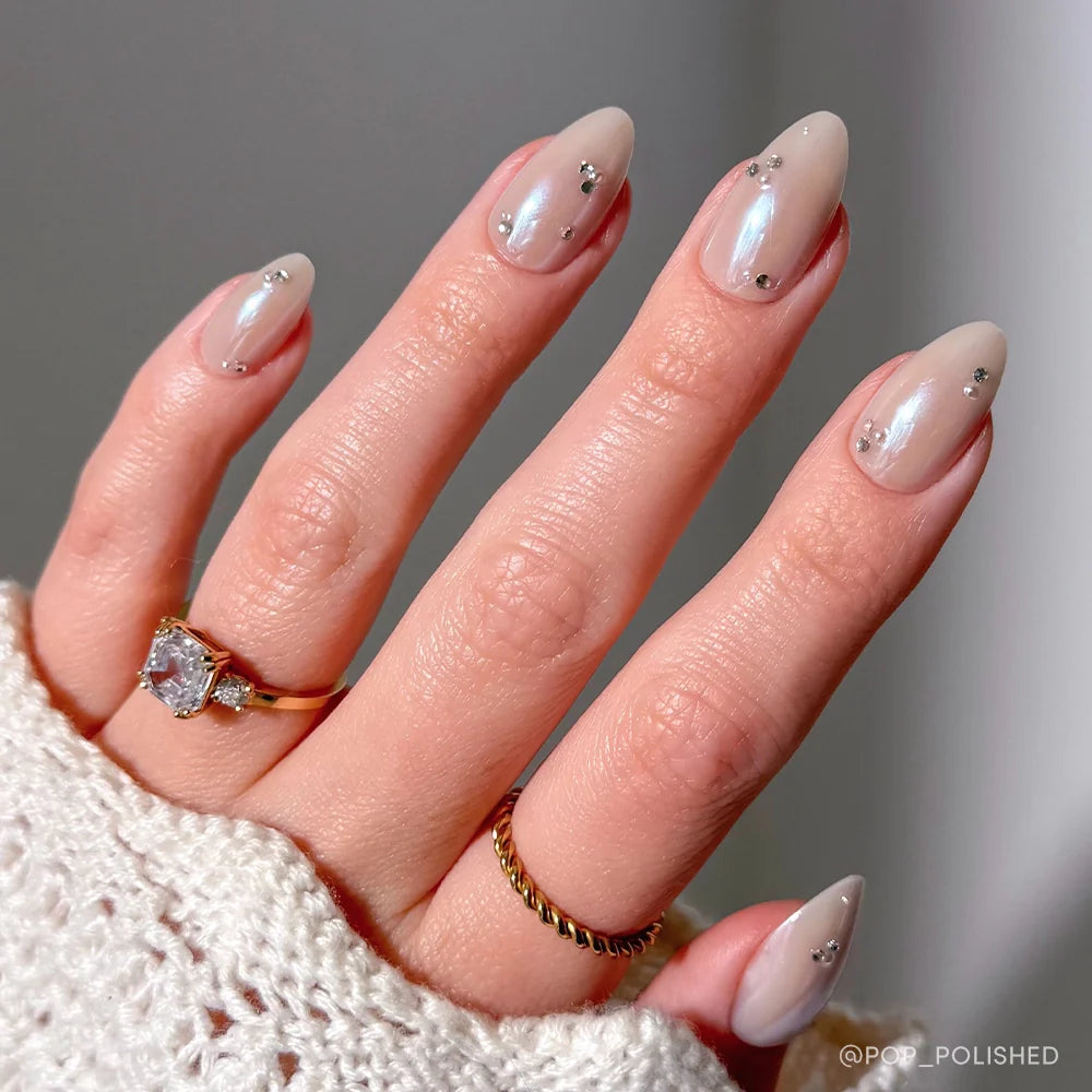 First Dance press-on nails in nude shade
