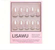 First Dance press-on nails with glazed finish