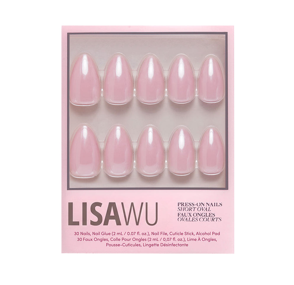 First Kiss press-on nails in pink shade