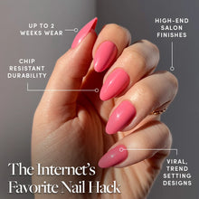 Flamingo Pink press-on nail bundle - full set view