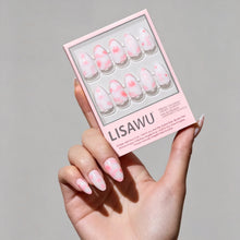 Fleur Amour press-on nails in white shade