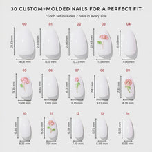 Floral Glow press-on nail bundle - full set view