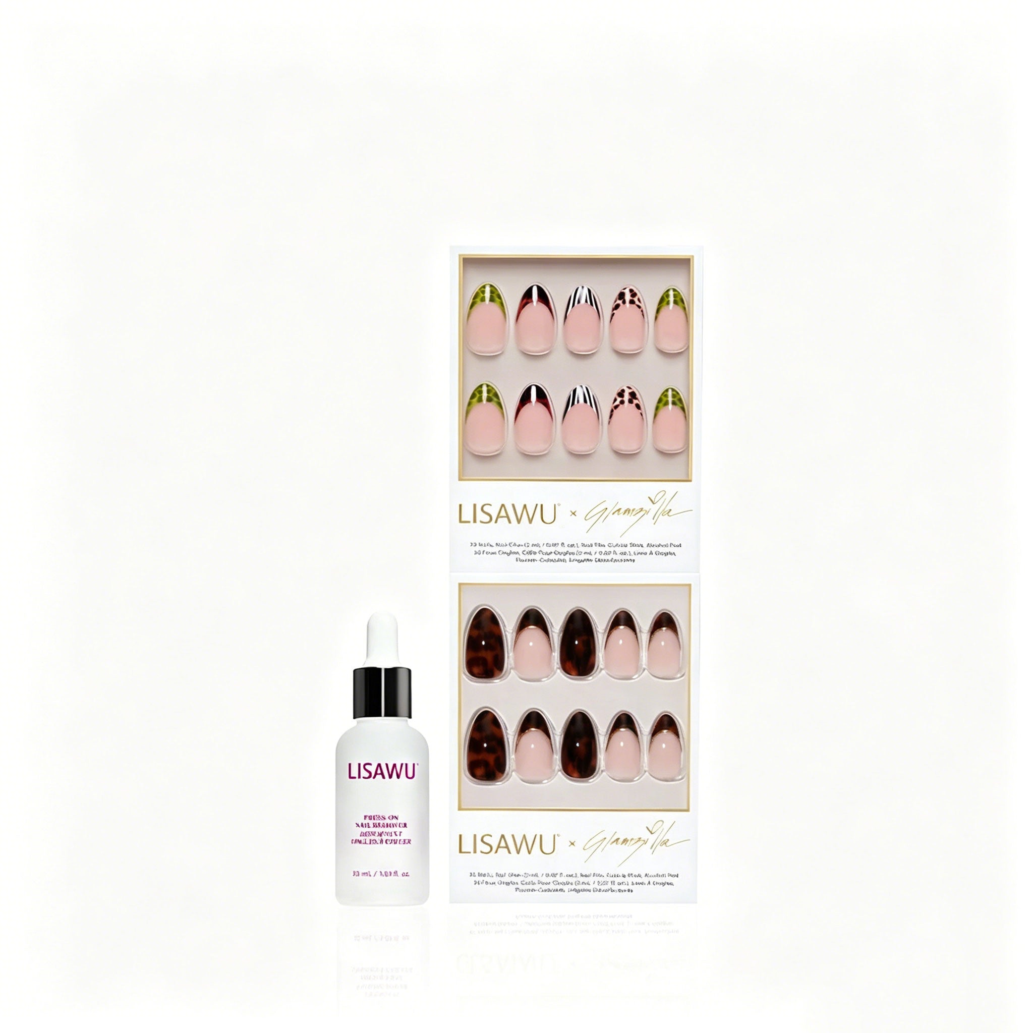 FOREVER FIERCE press-on nails in gold shade