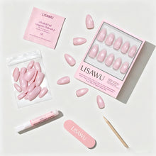 Forever Pink press-on nail design - solid color style detail