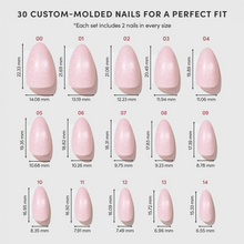 Forever Pink press-on nails - almond shape, short length