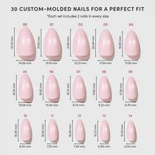Forever Pink press-on nails - almond shape, short length